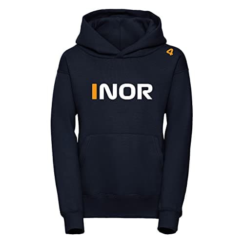 Image of Lando Norris F1 Hoodie Formula One Hood Unisex Sweat 2022 McLaren 4 Racing Hoody With Free UK Shipping (L, Grey)