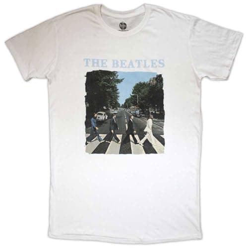 Image of The Beatles Womens/Ladies Abbey Road Logo T-Shirt (S) (White)