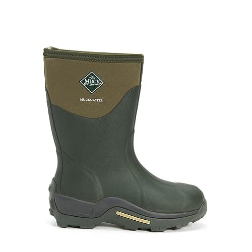 Image of Muck Boots Unisex Muckmaster Mid Pull On Waterproof Wellington Boot, Moss, 5