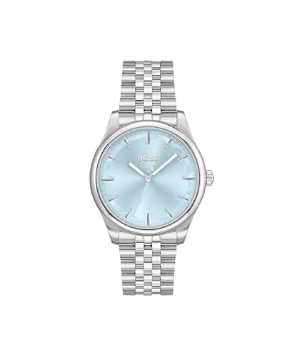 Image of BOSS Three Hand Quartz Movement Watch for Women Graceful Collection with Silver Stainless Steel Bracelet - 1502777