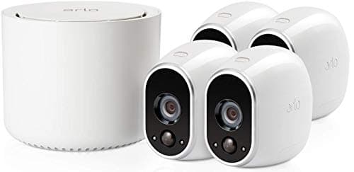 Image of Arlo HD Wireless Home Security Camera System CCTV, Wi-Fi, Night Vision, Indoor or Outdoor, HD, Free Cloud Storage, 4 Camera Kit, VMS3430 (Renewed)