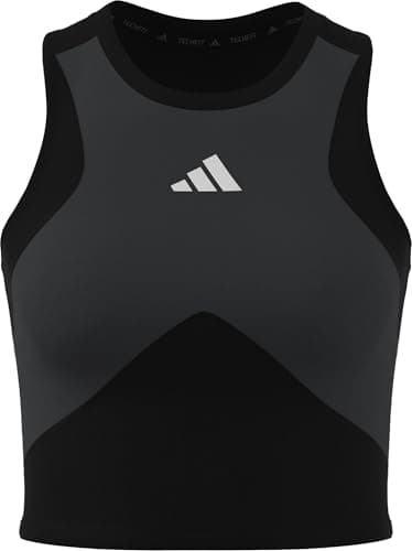 Image of adidas Women's Techfit Workout Color Block Tank, Black/Carbon, XL