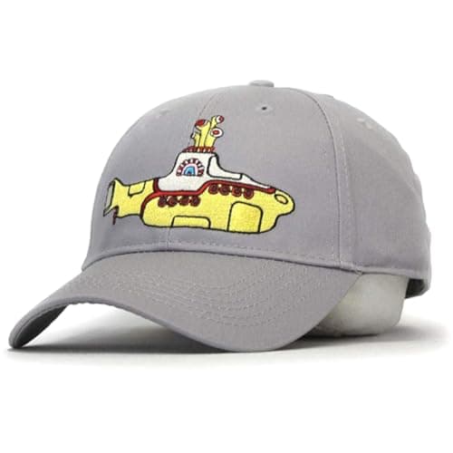 Image of The Beatles Baseball Cap Yellow Submarine Band Logo Official Grey One Size