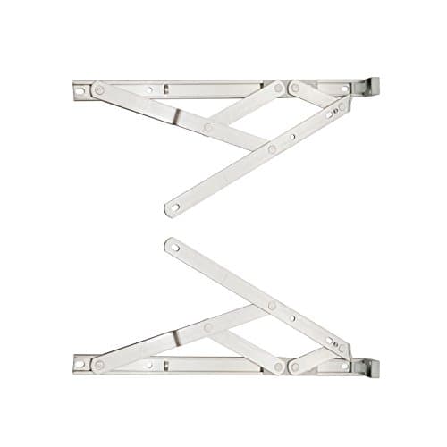 Image of Pair of 13mm x 12" inch Side Hung Window Stays/Friction Hinges - Designed to Stay Open in Any Position Due to Friction, for uPVC or Aluminium profiled Windows (310mm).
