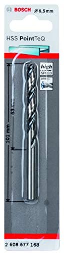 Image of Bosch Professional PointTeQ HSS Twist Drill Bit (for Metal, 6.5 x 63 x 101 mm, Accessories for Drill Driver)