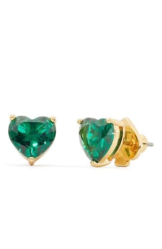 Image of Kate Spade New York Heart Studs, Green