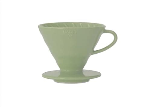 Image of Hario V60 Ceramic Coffee Dripper Smokey Green - Size 02
