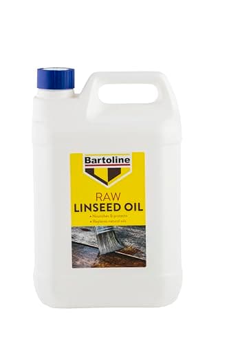 Image of Bartoline Raw Linseed Oil 5L – Natural Wood Protector & Water-Resistant Treatment for Furniture, Stone & Sports Equipment