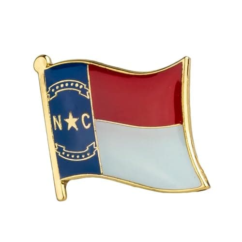 Image of USA North Carolina State America Flag Metal Enamel Pin Badge Lapel