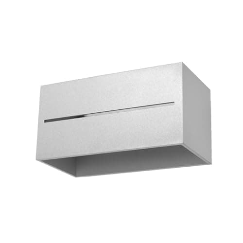 Image of SOLLUX LIGHTING Lobo Maxi Wall Light Minimalist Interior Wall Light Light Effects Interchangeable G9 Bulbs 2 x 40 W 2 x 12 W LED Aluminium Grey 20 x 12 x 10 cm