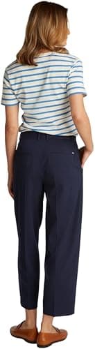 Image of Tommy Hilfiger Women’s Stretch Tapered Ankle Grazer Trousers, Blue (Dark Night Navy), 10