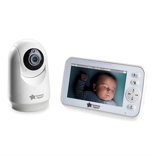 Image of Tommee Tippee Dreamview Audio and HD Baby Monitor, Night Vision, 2-Way Talk Audio, Portable 5 Inch Display Parent Unit with 250m Range, Soothing Sounds, USB Rechargeable