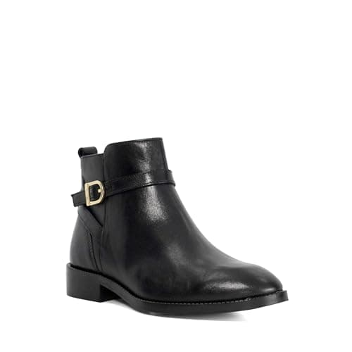 Image of Dune London Ladies PEMMA Flat Leather Ankle Boots Size UK 5