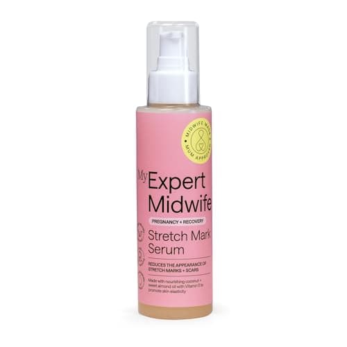 Image of My Expert Midwife Stretch Mark & Scar Cream, Pregnancy & Postpartum Elasticising Serum to Hydrate, Nourish and Sooth, Gentle Relief for Tight, Itchy Skin - 150ml