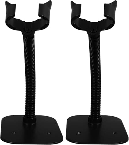 Image of 2pcs Adjustable Barcode Scanner Stand for Desk with Enhanced Stability and Quick Assembly, Plastic and Iron Material Universal Holder for Library and Supermarket Use Convenient Design