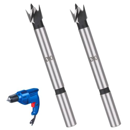 Image of LNJBABAO 2Pcs 10mm Forstner Drill Bit Forstner Bit Wood Drill Bits for Holes Hinge Cutter for Woodworking (Ø6mm, length 95mm, Round Shank) (10mm)