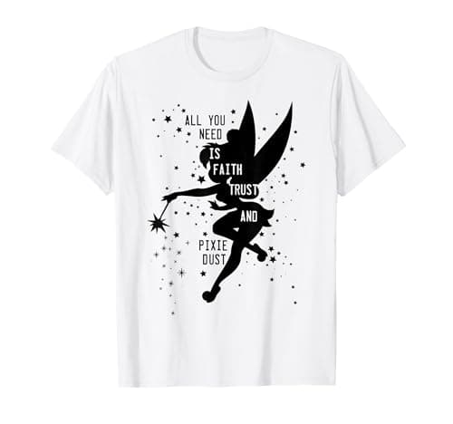 Image of Disney Peter Pan Tinker Bell Pixie Dust Silhouette T-Shirt