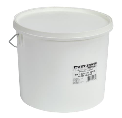 Image of Sealey GB25KG 25 kg Shot Blasting Beads Glass Plastic Tub by Sealey
