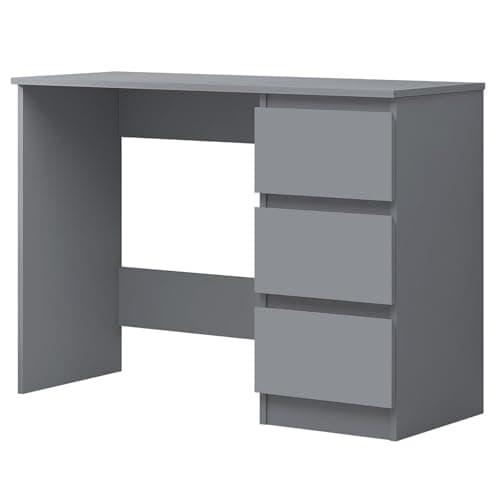 Image of FWStyle Matt Dark Grey 3 Drawer Dressing Table - H71.5 X W99 X D40cm