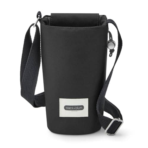Image of Black+Blum Insulated Bottle Bag - For Adults and Kids - Made with Recycled PET and BPA Free - Bottle Bag for On The Go, Black