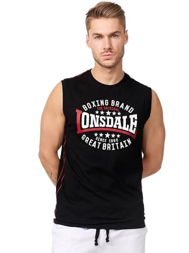 Image of Lonsdale London Men's St.Agnes Slim Fit Tank Top Black