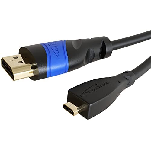 Image of Micro HDMI cable with break-proof design – 1m (HDMI-A to Micro-HDMI, bidirectional, 4K@60Hz for Ultra HD, High Speed with Ethernet, for Tablets/Cameras/Raspberry Pi, black) – CableDirect