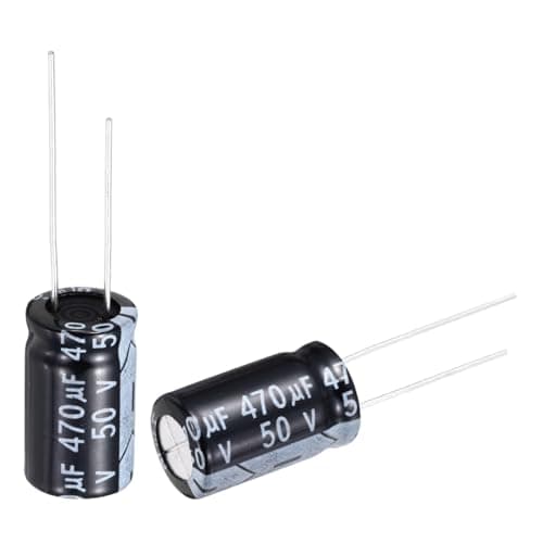 Image of sourcing map 470uF 50V 10x17mm Electrolytic Capacitor, Radial Leads Aluminum Capacitors for TVs, LCD Monitor, VCD, 18Pcs