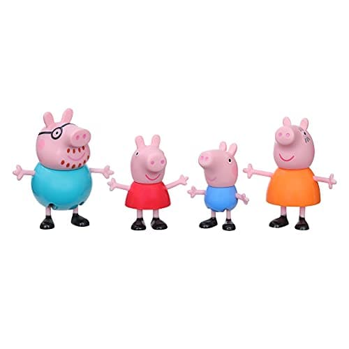 Image of Peppa Pig Peppa's Adventures Peppa's Family Figure 4-Pack in Pajamas, Ages 3 and Up