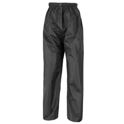 Image of Result Mens Core Stormdri Rain Over Trousers / Pants (L) (Black)