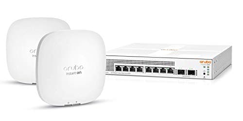 Image of Aruba Instant On 1930 8-Port PoE Smart Switch (JL681A#ABA) Bundled with (2X) AP22 Wi-Fi 6 Wireless Access Points (R4WO1A)