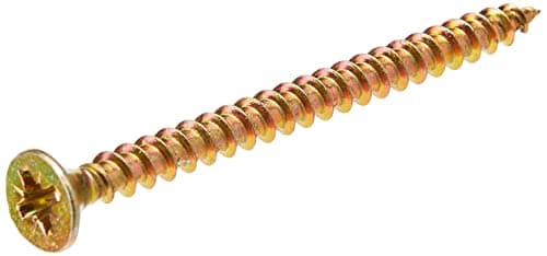 Image of ForgeFix Multi-Purpose Single Thread Screws | 4.0 x 50mm | Zinc Yellow Passivated | Box 200