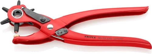 Image of KNIPEX Revolving Punch Pliers Red Powder-Coated 220 mm, 90 70 220 EAN