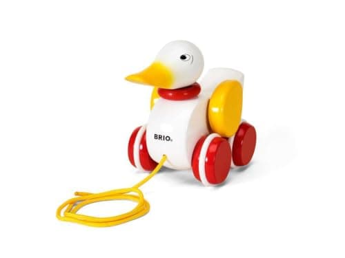 Image of BRIO Duck Pull Along Toddler Toys for Ages 12 Months Up (Kids 1 Year Old)