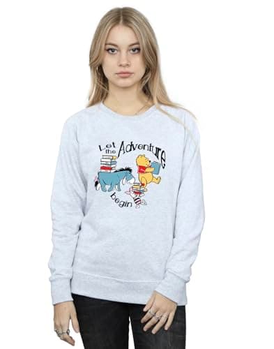 Image of Disney Women's Winnie The Pooh Let The Adventure Begin Sweatshirt Sport Grey XXXX-Large