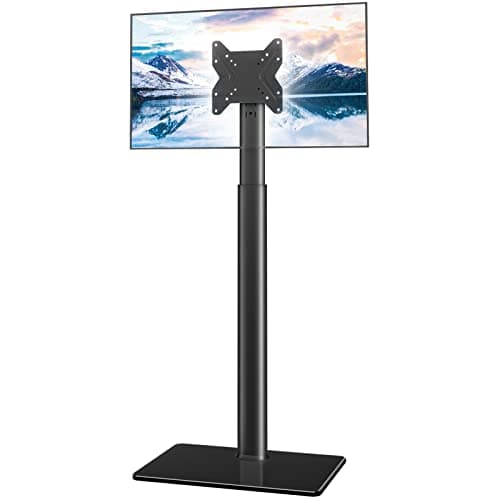 Image of Universal Floor TV Stand with Swivel Mount for 19 to 43 inch LED LCD TV, Black HT1001BP