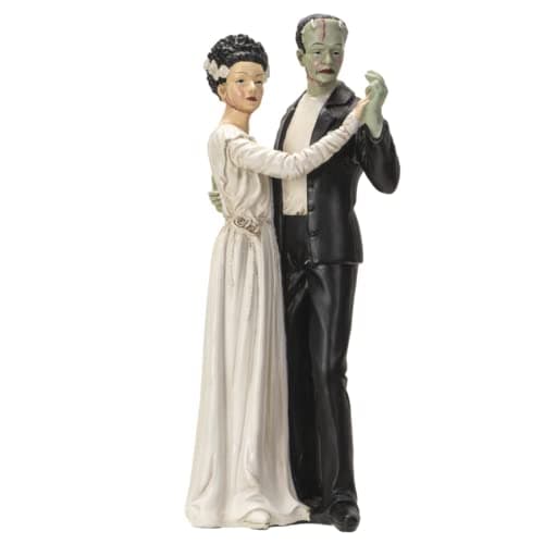 Image of Pacific Giftware Frank and Bride Dancing Figurine, Gothic Collectible Frankenstein Statue, 5.25 Inches x 5 Inches x 12 Inches