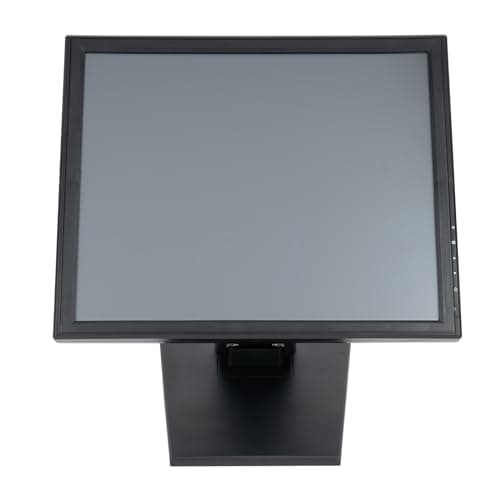 Image of jondanecy 17" Touch Screen Monitor POS Touchscreen Monitor LED Display Built in Speaker with Adjustable LCD VGA POS Stand True Flat Seamless Design for Retail Restaurant Bar Pub Kiosk Warehouse