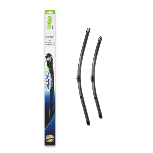 Image of VALEO Silencio Wiper - VF301 - Kit of High Performance, Superior Road Visibility, Easy Installation Original Flat Blades 530mm/475mm - Front - Set of 2 Wiper Blades - 574302