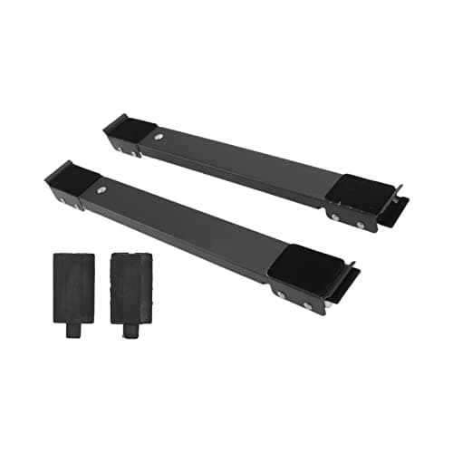 Image of Cloimei Heavy Duty Extendable Furniture Appliance Rollers 300kg Capacity Steel Moving Base with 24 Wheels for Refrigerator Washing Machine Cabinet Dishwasher 2PCS Set (Black)