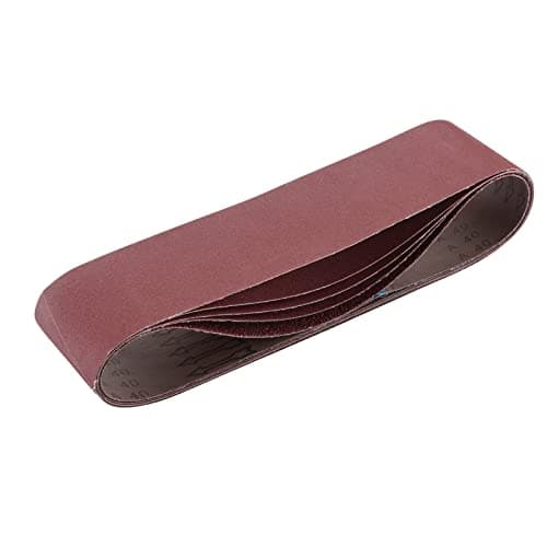 Image of Draper 09273 Cloth Sanding Belt, Assorted Grit (Pack of 5),Red, 100 x 915mm,