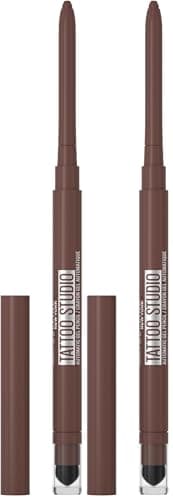 Image of Maybelline Tattoo Liner Smokey Gel Pencil Eye Liner, Long Lasting, Fade-Proof & Waterproof Formula 40 Smokey Brown (Pack of 2)