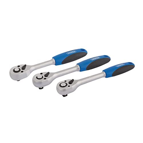 Image of Draper 72-Tooth Reversible Soft Grip Ratchet Set (3 Piece)05911 05911 72-Tooth Reversible Soft Grip Ratchet Set (3 Piece)