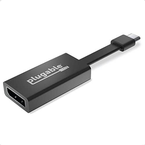Image of Plugable USB C to DisplayPort Adapter 4K 60Hz - Driverless Thunderbolt 3 to DisplayPort Adapter Compatible with MacBook Pro, Windows, Chromebooks, iPad Pro, Dell XPS, and more