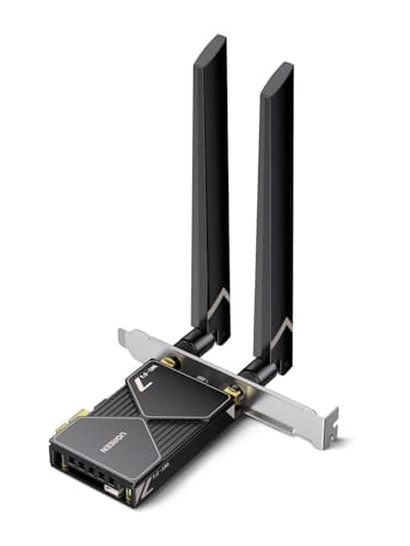 Image of UGREEN WiFi 7 BE6500 PCIe WiFi Card with Bluetooth 5.4, 6GHz Band, Multi-Link Operation, WPA3, Network Card with 2 x 6dBi Antennas, PCIe Wireless Card Compatible with Windows 11