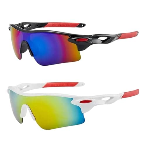 Image of MustuVerve 2 Pack Kids Sunglasses for Boys Girls, Stylish UV 400 Protection Eyewear Adults Teens Fashionable Sports Sunglasses Protection Eyewear Childrens for Cycling Running Baseball Golf Outdoor