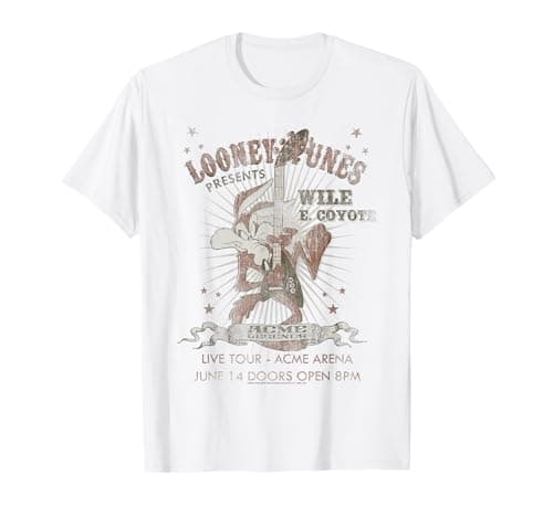 Image of Looney Tunes Wile E Coyote Guitar Light T-Shirt