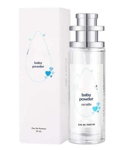Image of Ebyveen Baby Powder Perfume, Elyven Perfumes Powder, Baby-Soft Perfume Spray, an Eau De Parfum, Long-lasting Moisture & Fragrance for Women and Men (Powder Classic)