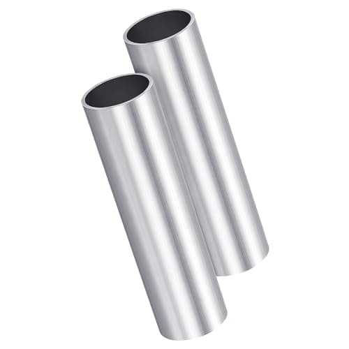 Image of MACHSWON 2Pcs 6063 Aluminum Round Tube 28mm OD 25mm ID 100mm Length Seamless Straight Pipe Tubing for Home Industry DIY Crafts