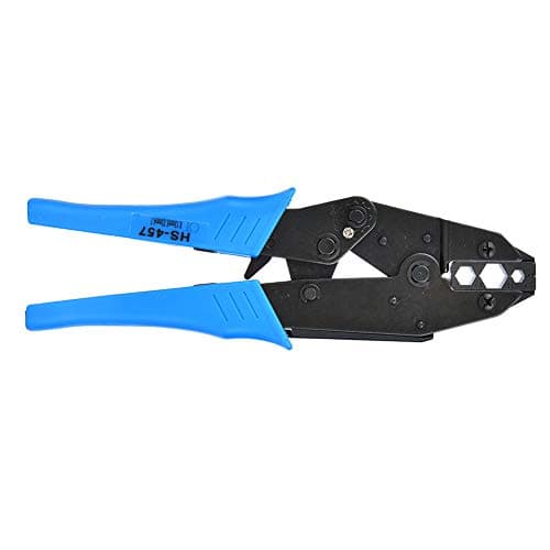 Image of Spacnana HS-457 Crimper, Ergonomic Ratchet Crimping Tool for RG6 RG58 Coaxial Cable, Ideal for BNC TNC Connectors and Professionals