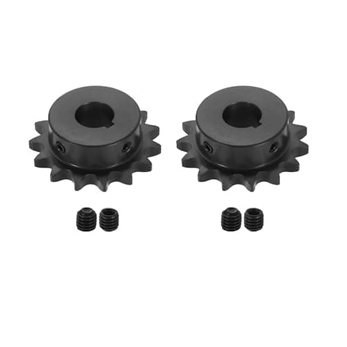Image of sourcing map 2 Pcs #40 Chain Roller Sprocket 3/4" Bore, 15 Tooth C45 Carbon Steel ANSI #40 Roller Sprocket Round Hole with Set Screws for ISO 08A Chain